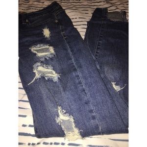 Ripped jean size 0